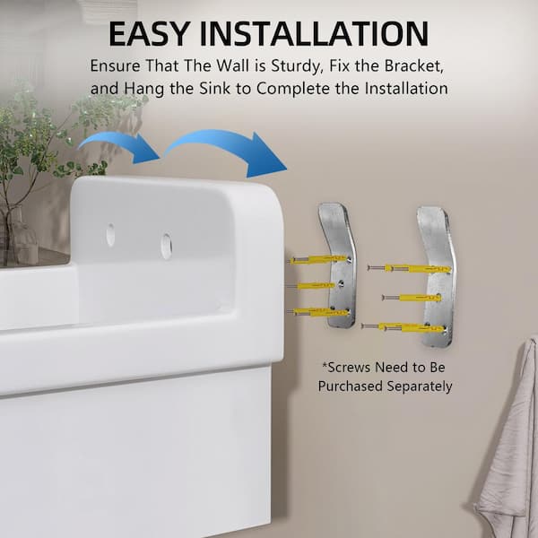 Zeafive 10 Gal. 24 in. W x 20 in. D Wall Mount/Freestanding
