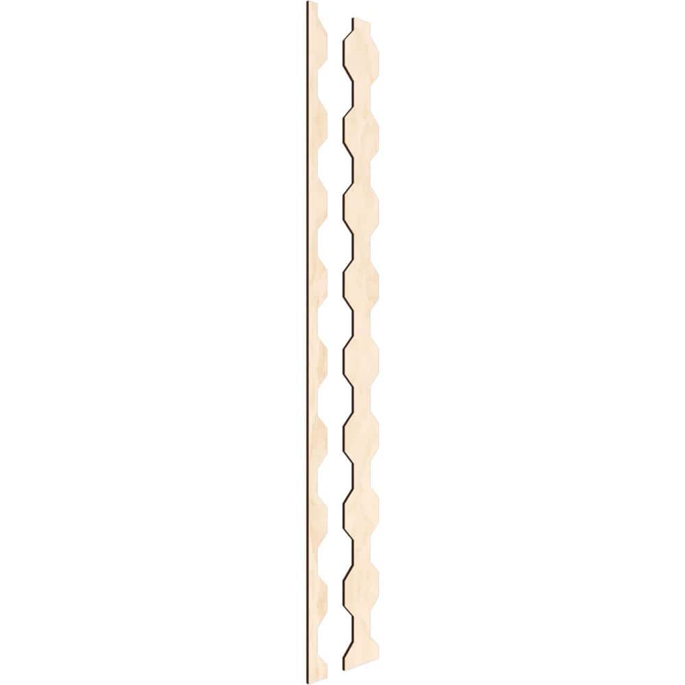 Pontiac Birch Adjustable Decorative Wood Slat Wall Panel Kit