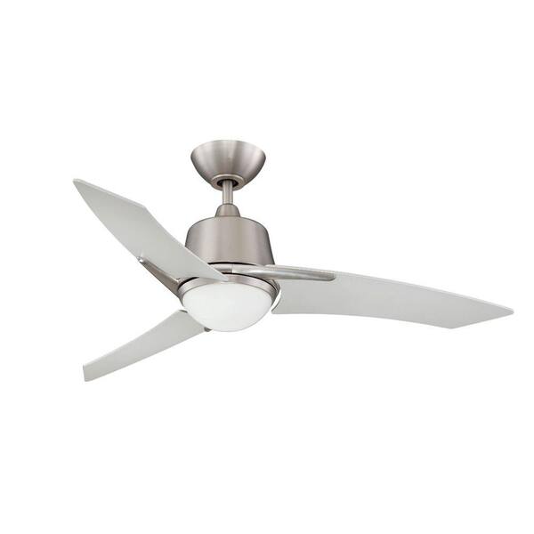 Designers Choice Collection Scimitar 44 in. Indoor Satin Nickel Ceiling Fan with Remote Control