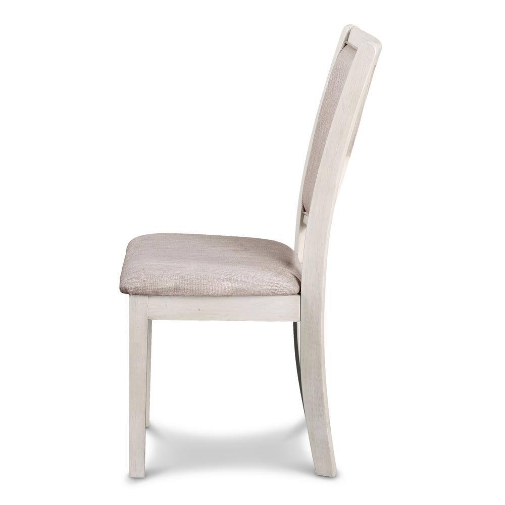 Amy Cream Round Dining Table Set with 4 Chairs