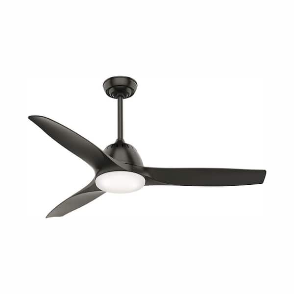 Casablanca Wisp 52 in. LED Indoor Noble Bronze Ceiling Fan with Light and Remote