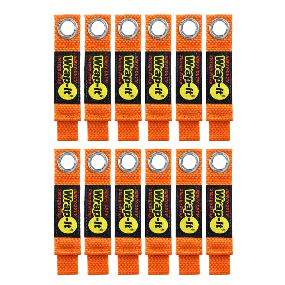 7 in. Blaze Orange Heavy-Duty Hook and Loop Hanging Storage Straps with Grommet (12-Pack) price history on PriceWatchPro