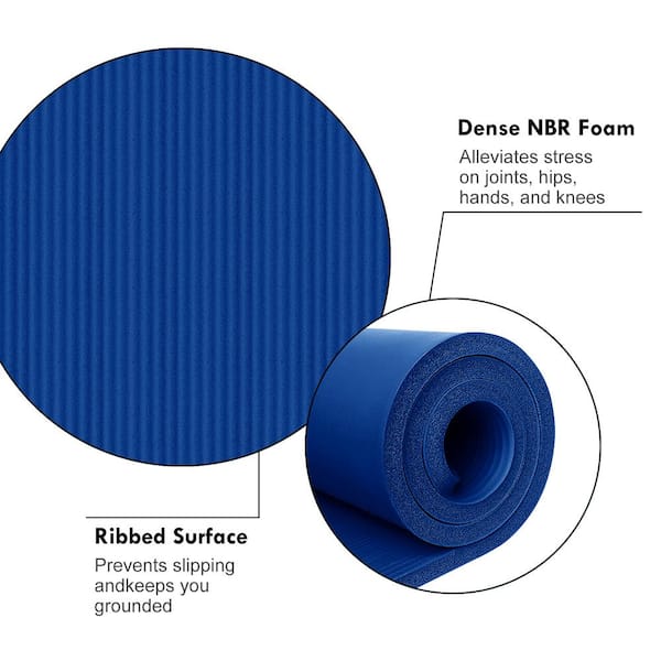 Buy MuscleXP (13 mm) Thick NBR Material Yoga Mat - (Blue) 1's