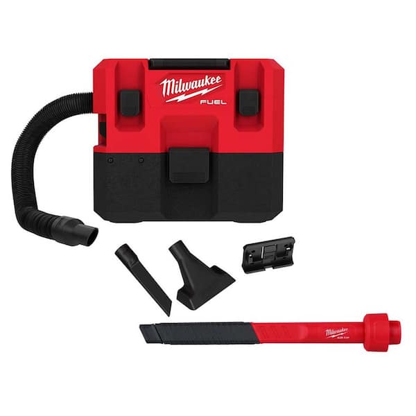 Milwaukee M12 FUEL 12-Volt Lithium-Ion Cordless 1.6 Gal. Wet/Dry Vacuumw/AIR-TIP 1-1/4 in. - 2-1/2 in. Flexible Crevice Tool