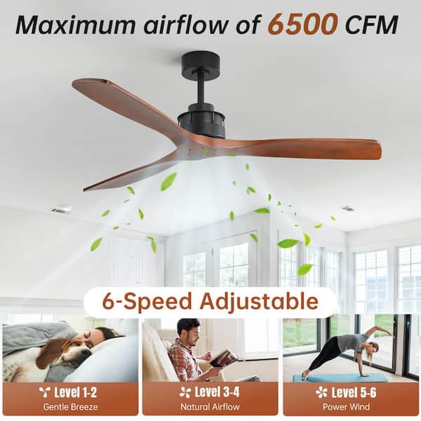CACI Mall 60 in. Indoor/Outdoor Solid Wood Standard Downrod Mount