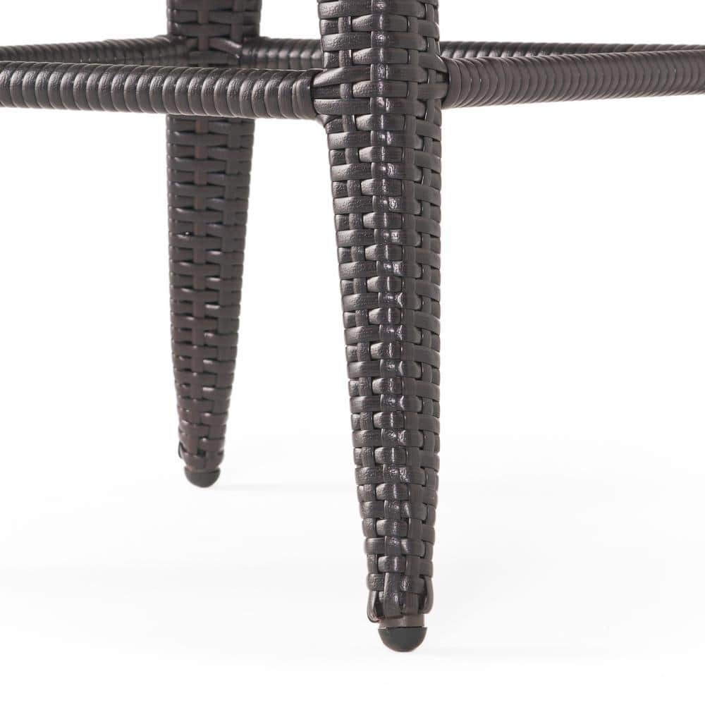 Braxton Multi Brown Wicker Swivel Bar Height Armchair