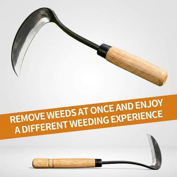 Misopily 9.84 in. Japanese Hand Hoe Sickle for Weeding and