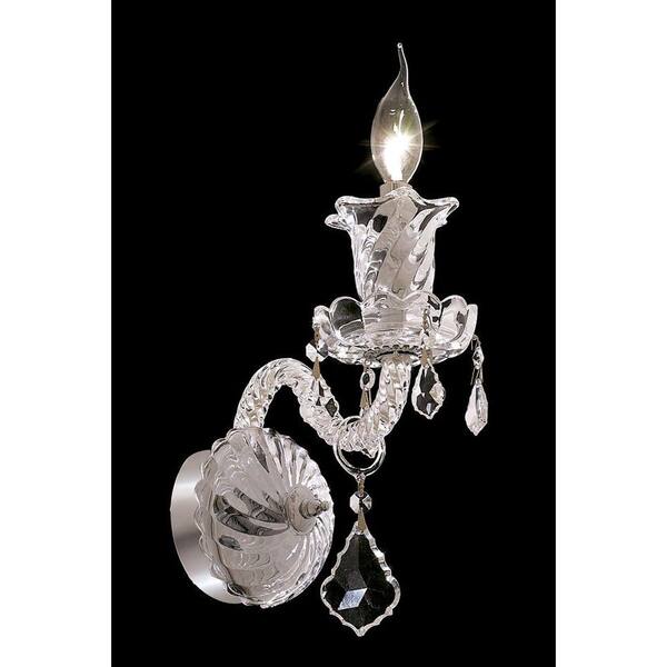 Elegant Lighting 1-Light Chrome Sconce with Clear Crystal