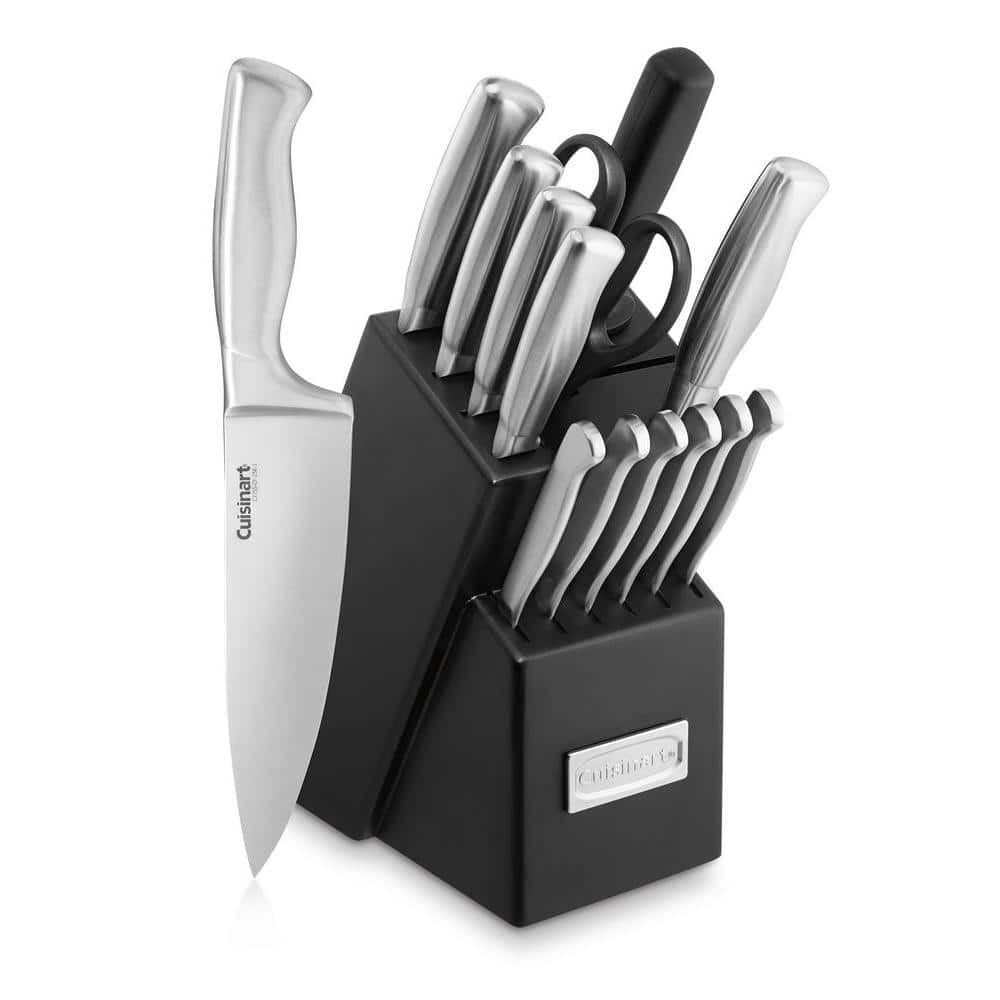 3-Piece Cuisinart Classic Stainless Steel Knife Set w.Covers chef utility  paring