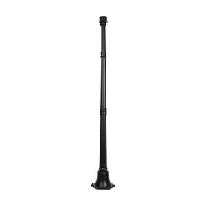 79 in. Black Outdoor Cast Aluminum Decorative Lamp Post for Concrete or Ground Installation