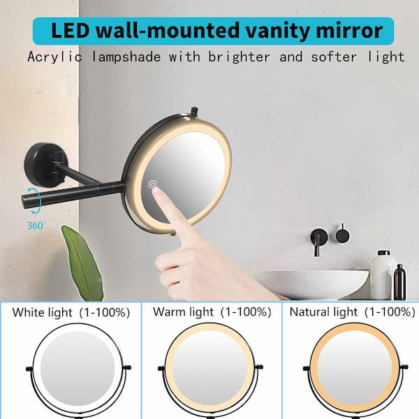 4X 3 LED Round Lighted Magnifier