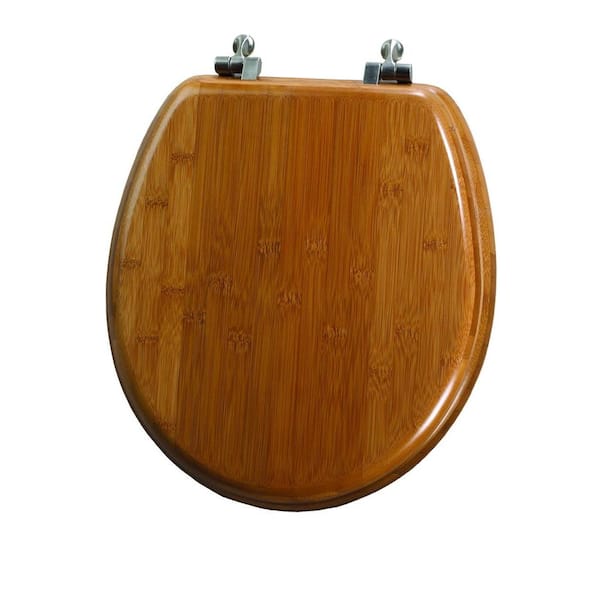 BEMIS - Natural Reflections Round Closed Front Toilet Seat in Bamboo