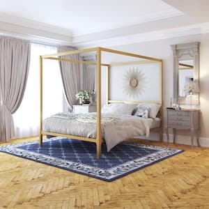 Rory Gold Metal Full Canopy Bed