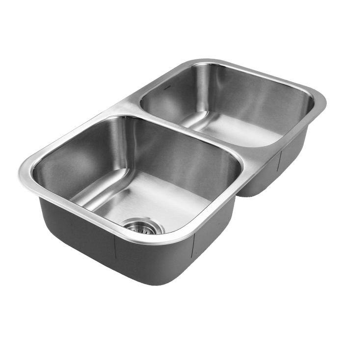 Belleo 32" Stainless Steel Drop-In Double Bowl Kitchen Sink