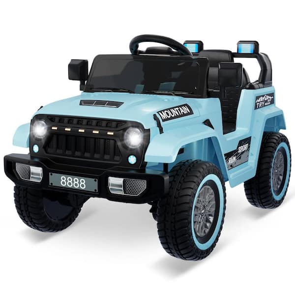 Garvee Kids Ride on Truck Car, 12V 35Wx2 Powered Electric Vehicles, 4-Wheeler Electric Car, Remote Control 3 Speeds, Blue
