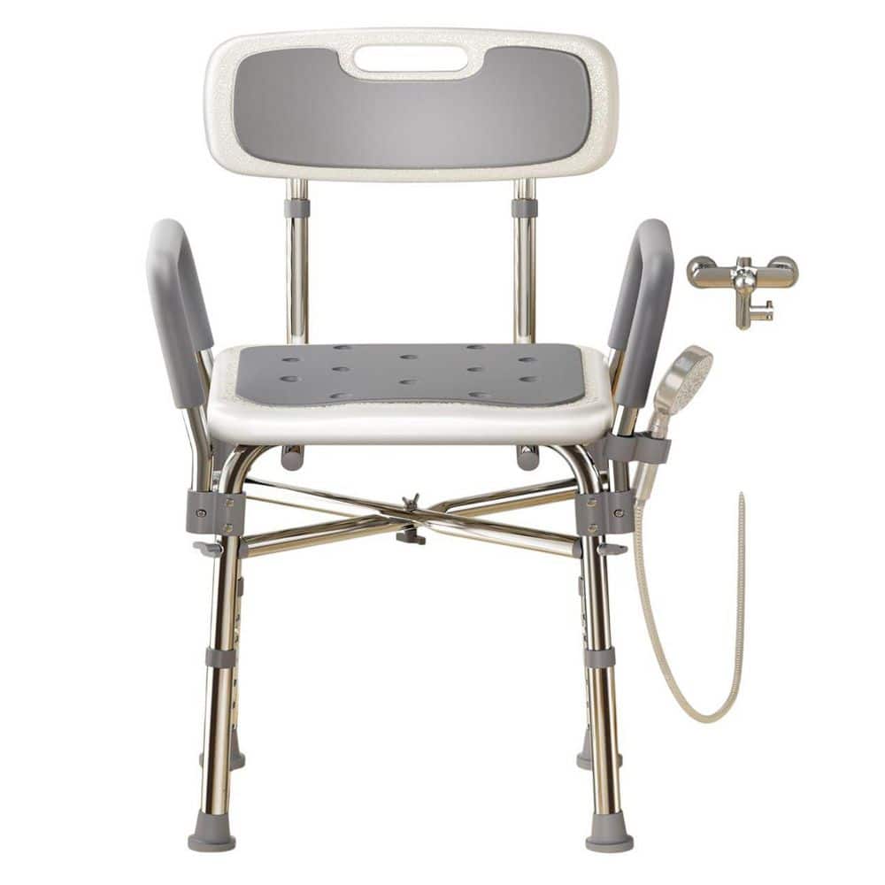 ComfortCare Series 22 in. W Freestanding Height Adjustable, Arms and Back, Non-Slip Feet Shower Chair 22 in. White price history on PriceWatchPro