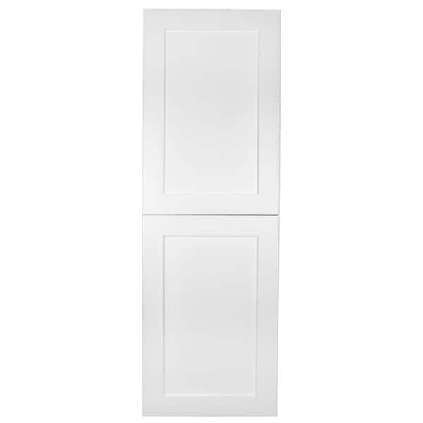 Fieldstone Shaker Style Frameless 15.5 in. W x 53 in. H White Enamel Recessed Medicine Cabinet without Mirror