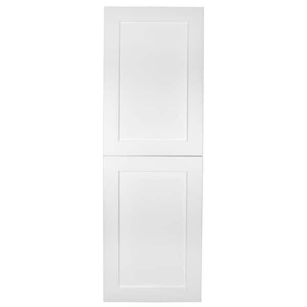WG Wood Products Fieldstone Shaker Style Frameless 15.5 in. W x 59 in. H White Enamel Recessed Medicine Cabinet without Mirror