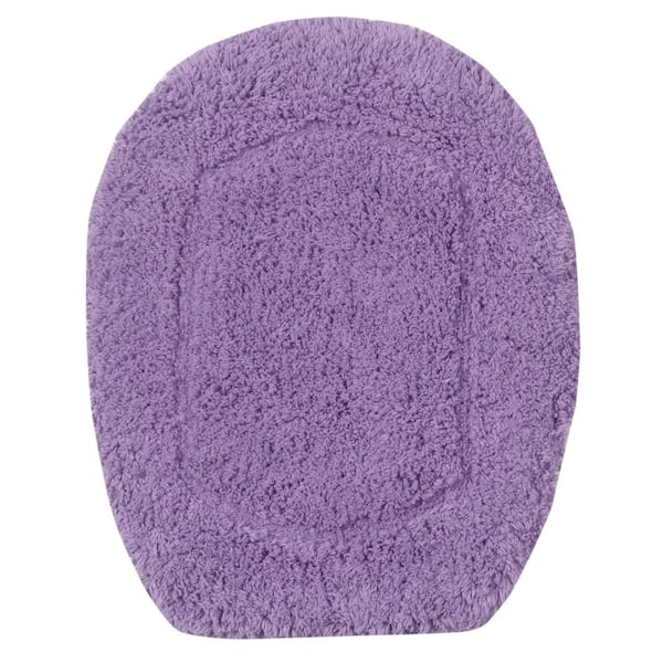 Home Weavers Inc Waterford Collection Purple 21 in. x 34 in. Cotton Bath Rug