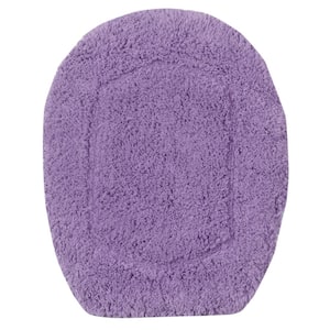 Waterford Collection 100% Cotton Tufted Bath Rug, 18x18 in. Toilet Lid Cover-Purple
