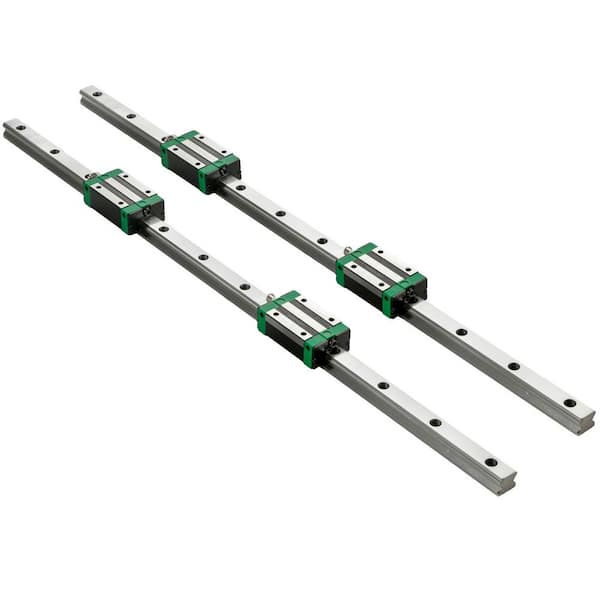 SKYSHALO PCS Linear Rail 0.79-67 in., Linear Bearings and Rails with 4PCS HSR20 Bearing Block, Linear Motion Slide Rails Plus