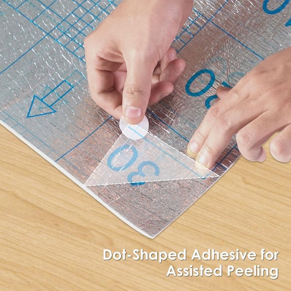 Black 24 in. x 24 in. Carpet Tile Peel and Stick Self Adhesive Anti-Slip Square Floor Tile 20-Pack