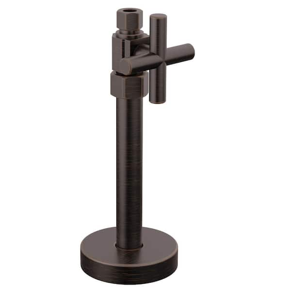 1/2 in. x 7.63 in. L Venetian Bronze Brass Straight Supply Stop Valve