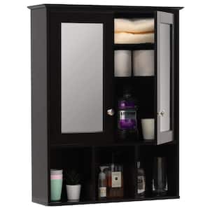 23.6 in. W x 7.5 in. D x 30.4 in. H Oversized Bathroom Storage Wall Cabinet in Espresso