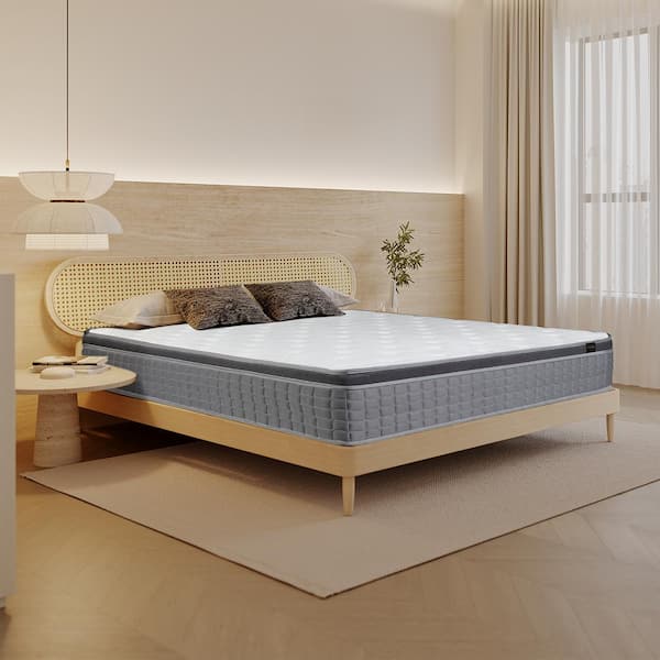 CHEVNI Grey King Medium Memory Foam 12 in. Bed-in-a-Box Mattress