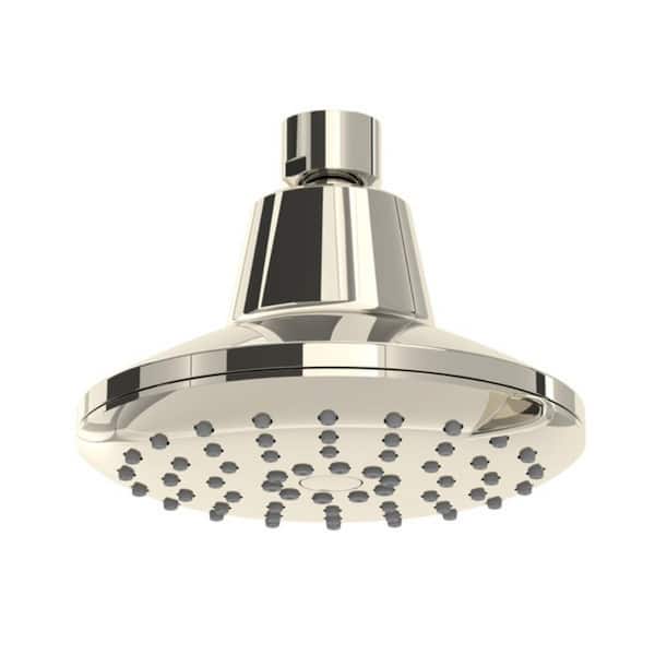 ROHL 3-Spray Patterns 4.5 in. Wall Mount Fixed Showerhead in Polished Nickel