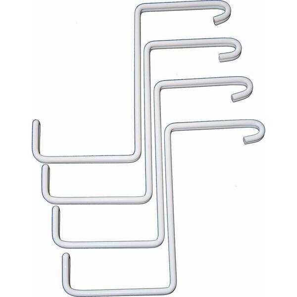 00212 Add-On Storage Hook Accessory for  Model-540 Ceiling Rack 4 Count White 