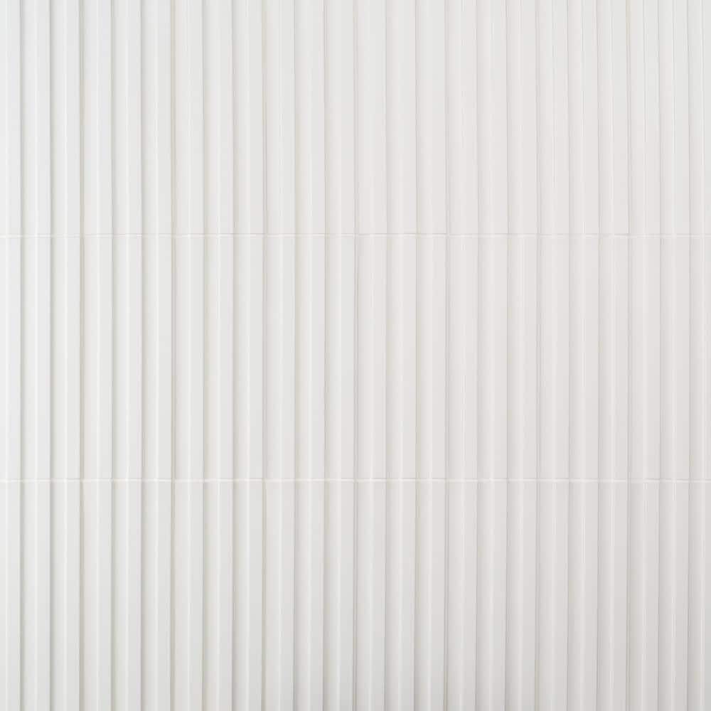 Veluto White Matte Porcelain 6x18 Wall Tile