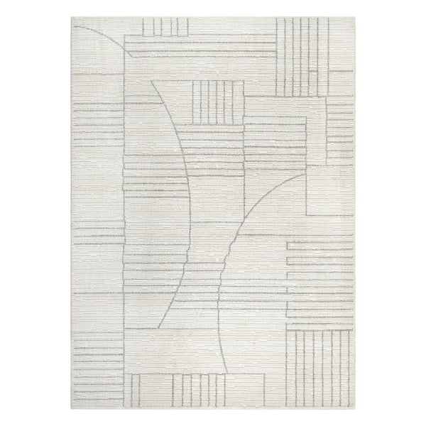 Concord Global Trading Nizza Collection Montana Ivory 8 ft. x 10 ft. Geometric Area Rug