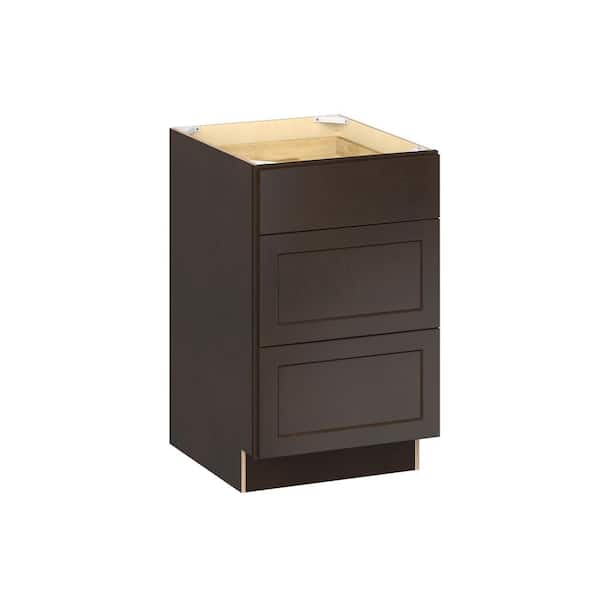 Emerson Cocoa Base 3 drawer Ready to Assemble Kitchen Cabinet (21 in. W x 34.5 in. H x 24 in. D)