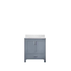 Jacques 30 in. W x 22 in. D Dark Grey Bath Vanity and White Quartz Top