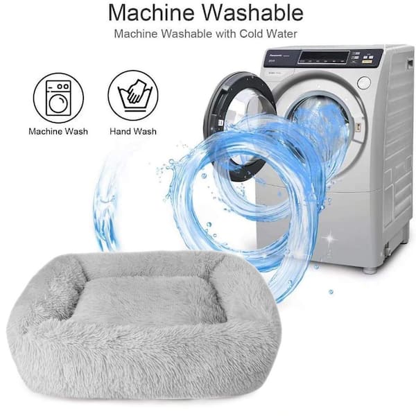 cenadinz Small Grey Bed, Pet Heating Pad Waterproof Electric