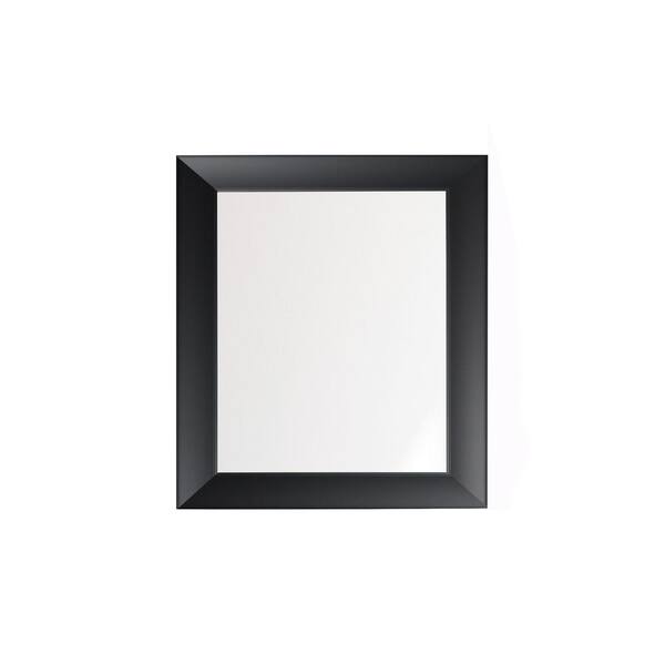 BrandtWorks 25.5 in. W x 27.5 in. H Modern Gallery Black Wall Mirror