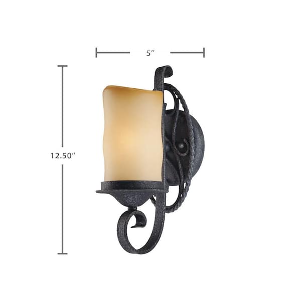 Volume Lighting Sevilla 1-Light Indoor Antique Wrought Iron Bath