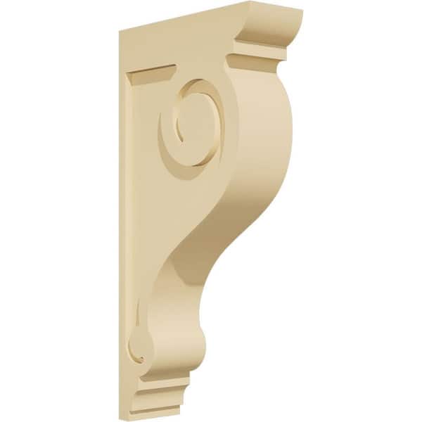 Ekena Millwork Standard Scroll 3 in. W x 18 in. H x 9 in. D Signature Urethane Polyurethane Corbel
