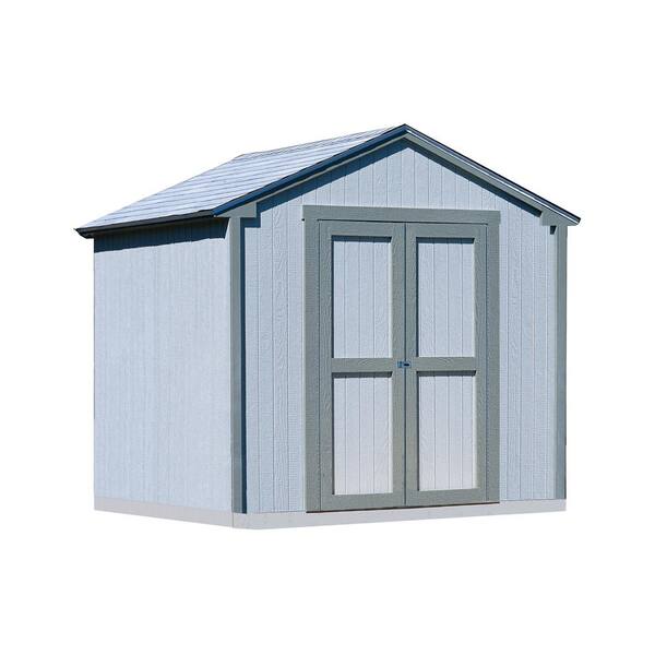 Handy Home Products Kingston 8 ft. x 8 ft. Wood Shed Kit with Floor Frame