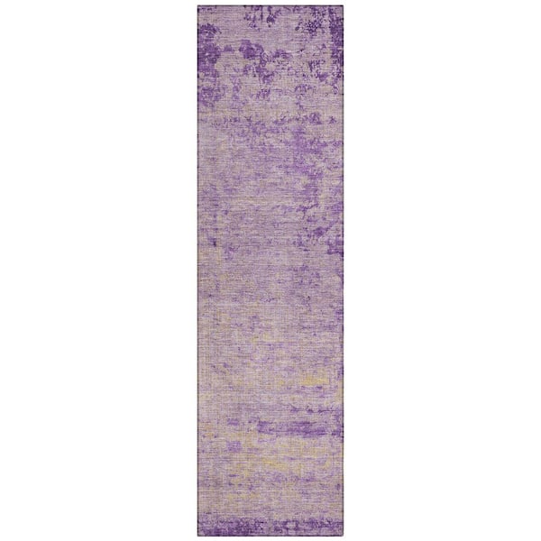 Chantille Machine Washable Indoor/Outdoor Abstract ACN1901 Purple 2 ft. 3 in. x 7 ft. 6 in. Runner Rug