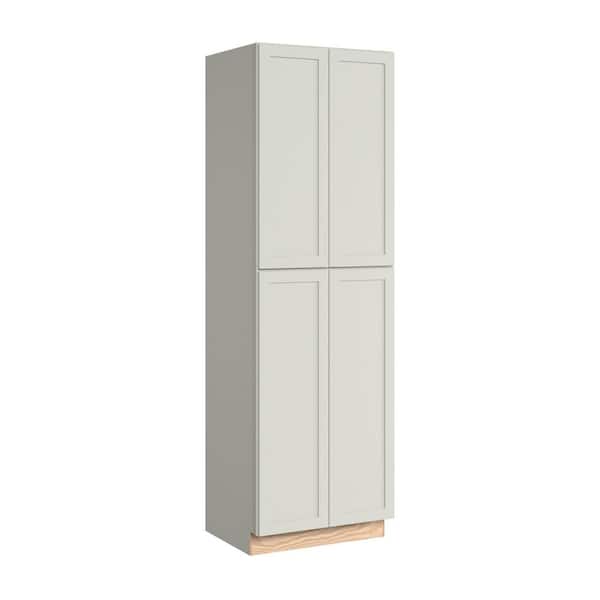 Thornton 30 in. W x 24 in. D x 96 in. H Assembled Plywood Shaker Pantry Kitchen Cabinet in Moonshine