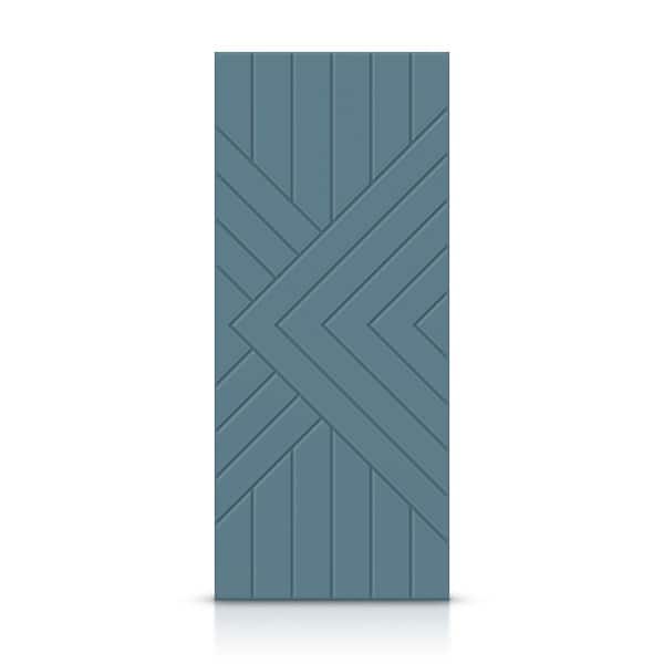 CALHOME 30 in. x 80 in. Hollow Core Dignity Blue Painted Composite MDF Interior Door Slab