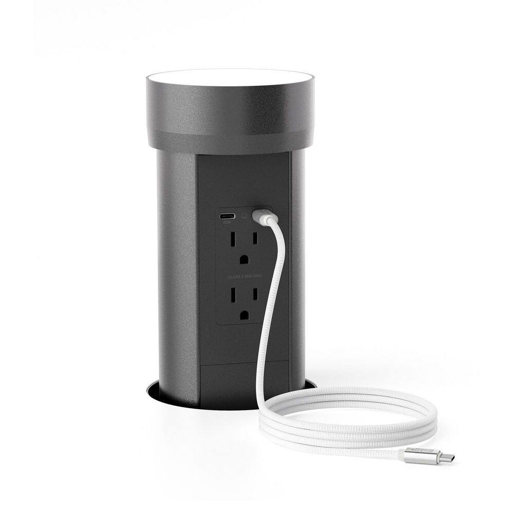Black 15 Amp Flush Pop-Up Outlet with (2) 65-Watt USB-C and (2) AC Ports price history on PriceWatchPro