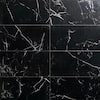 Ivy Hill Tile Marmo Black 11.81 In. X 23.62 In. Polished Marble Look ...