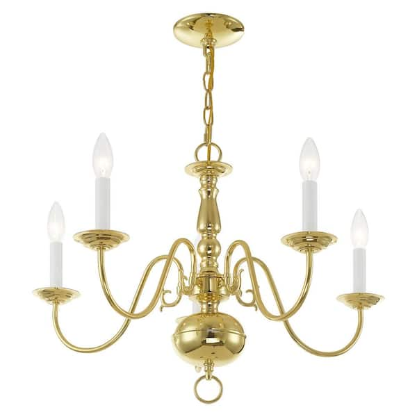 Livex Lighting Williamsburgh 20 Light Polished Brass Chandelier