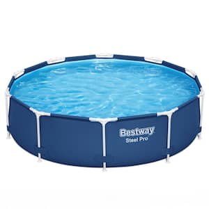 Steel Pro 10 ft. Round 30 in. Metal Frame Pool Set with Filter Pump