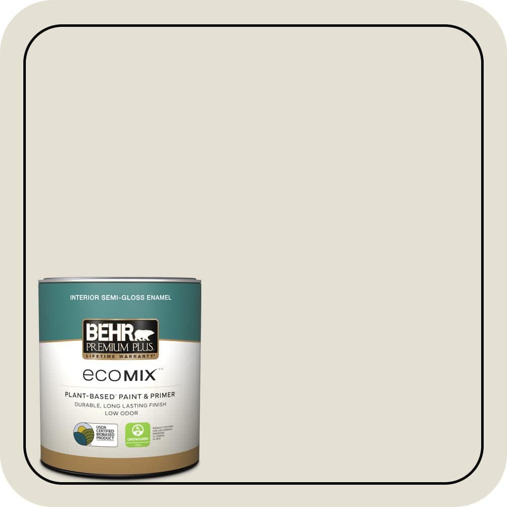 1 qt. #BWC-17 Shark Tooth Semi-Gloss Enamel EcoMix Plant-Based Interior Paint & Primer price history on PriceWatchPro