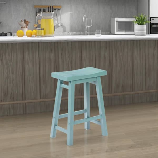 Sonoma Backless Saddle 24.5 in. Wood Counter Stool-Aspen Valley