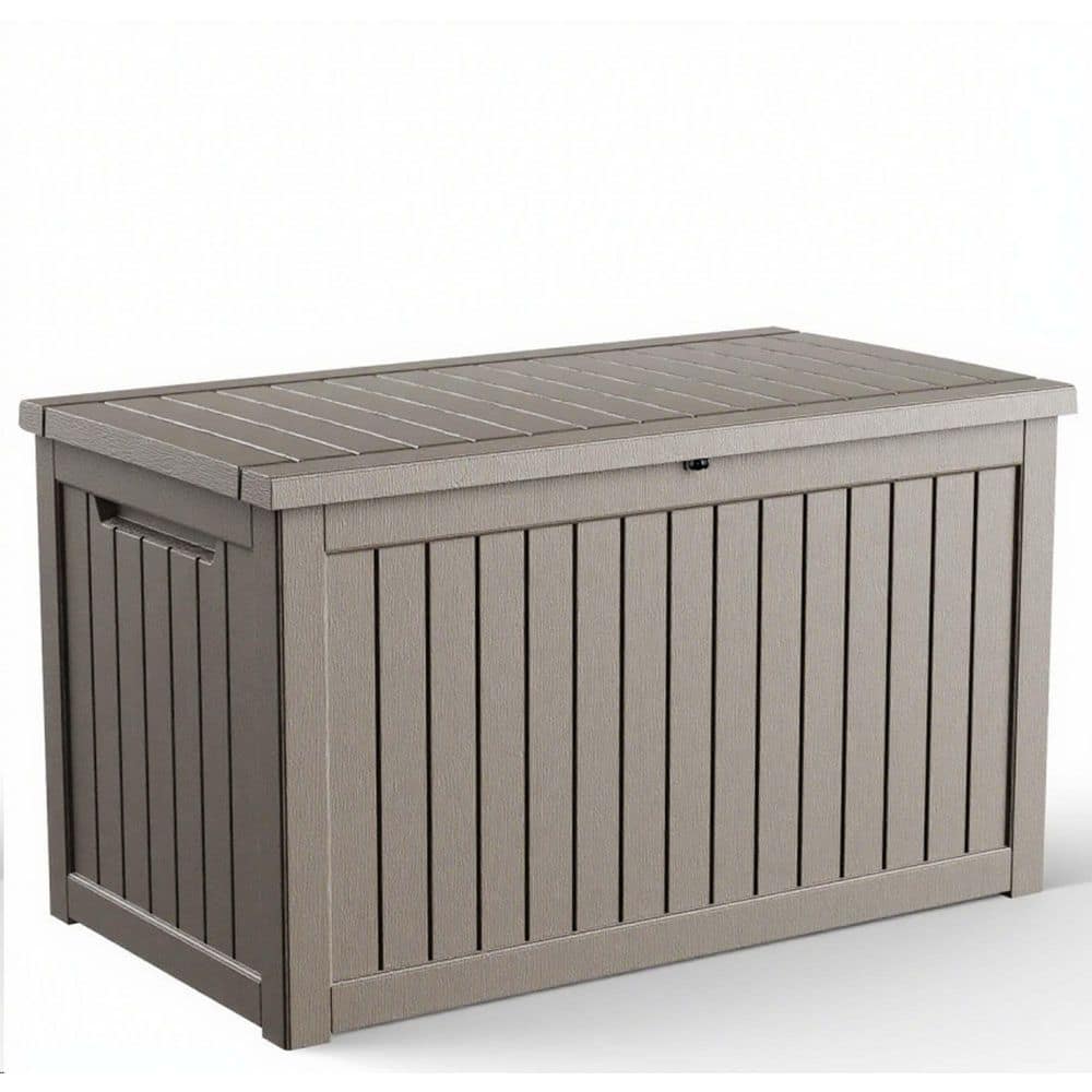 230 Gal. Resin Deck Box Outdoor Storage Box with high resistance in Light brown price history on PriceWatchPro